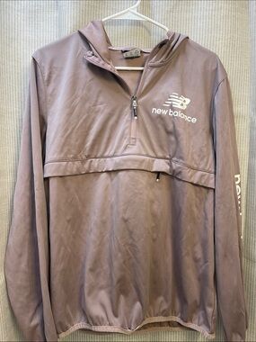 New Balance Mauve Lightweight Half-Zip Hoodie Jacket